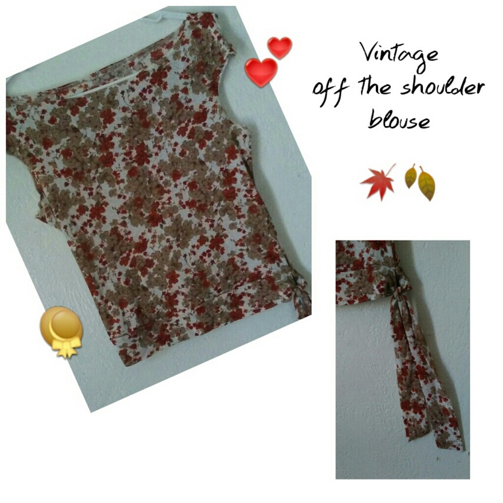 Vintage Floral Burnout Blouse